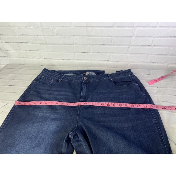 NEW 12 Thompson High Waisted Denim Jeans Dark Wash Stretch Womens Plus Size 24W - Picture 7 of 10